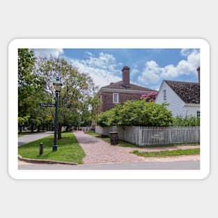 Prince George Street in Colonial Williamsburg, Virginia Sticker